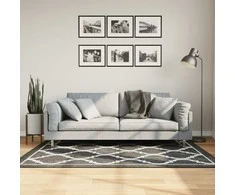 Kilimas, juodas ir baltas, 120x180 cm, neslystantis, plaunamas