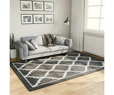 Kilimas, juodas ir baltas, 160x230cm, neslystantis, plaunamas