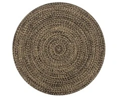 Kilimas, juodos ir natūralios sp., 90cm, džiutas, rankų darbo