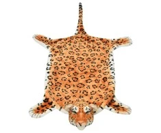 Kilimas leopardas, pliušinis, 139 cm, rudas