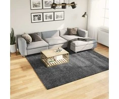 Kilimas OVIEDO, antracito spalvos, 240x240cm, trumpi šereliai