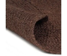 Kilimas, rudas, 90cm, džiutas, apvalus, rankų darbo