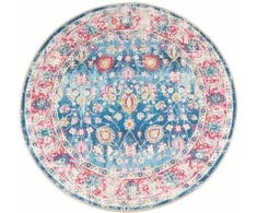 Kilimas, spalvotas, 120cm skersmens, neslystantis, plaunamas