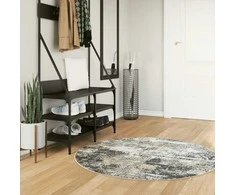 Kilimas, spalvotas, 120cm skersmens, neslystantis, plaunamas