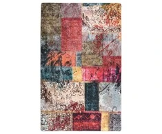 Kilimas, spalvotas, 160x230cm, skiautinio dizaino, neslystantis