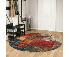 Kilimas, spalvotas, 200cm skersmens, neslystantis, plaunamas