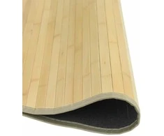 Kilimas, šviesus natūralus, 80cm, bambukas, apskritas