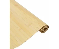 Kilimas, šviesus natūralus, 80x200cm, bambukas, stačiakampis