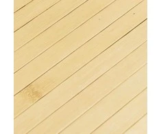 Kilimas, šviesus natūralus, 80x500cm, bambukas, stačiakampis