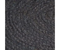 Kilimas, tamsiai pilkas, 120cm, džiutas, apvalus, rankų darbo