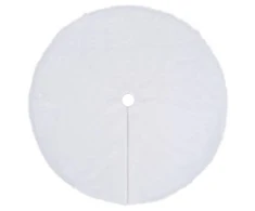 Kilimėlis po kalėdine eglute, baltas, 150cm, dirbtinis kailis