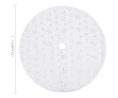 Kilimėlis po kalėdine eglute, baltas, 150cm, dirbtinis kailis