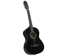 Klasikinė gitara pradedantiesiems, juoda, 4/4 39", liepa