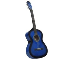 Klasikinė gitara pradedantiesiems, mėlyna, 4/4 39", liepa