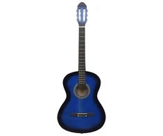 Klasikinė gitara pradedantiesiems, mėlyna, 4/4 39", liepa