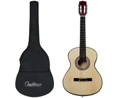 Klasikinė gitara su dėklu pradedantiesiems, 4/4 39"