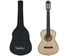 Klasikinė gitara su dėklu pradedantiesiems ir vaikams, 1/2 34"