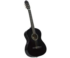 Klasikinė gitara su dėklu pradedantiesiems, juoda, 4/4 39"