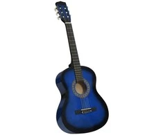 Klasikinė gitara su dėklu pradedantiesiems, mėlyna, 3/4 36"