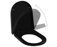 Klozeto sėdynė su Soft-close mechanizmu, juoda