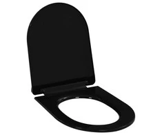 Klozeto sėdynė su Soft-close mechanizmu, juoda