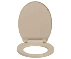 Klozeto sėdynė su soft-close mechanizmu, smėlio spalvos, ovali