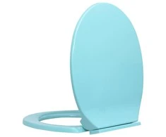 Klozeto sėdynė su soft-close mechanizmu, žalios spalvos, ovali