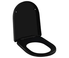 Klozeto sėdynė su Soft-close mechanizmu, juoda