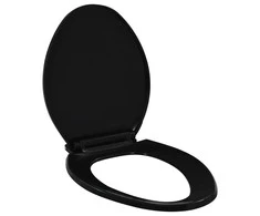 Klozeto sėdynė su Soft-close mechanizmu, juoda