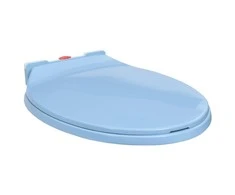 Klozeto sėdynė su soft-close mechanizmu, mėlyna, ovali