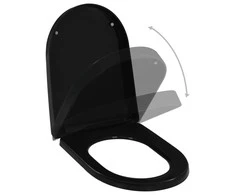Klozeto sėdynė su Soft-close mechanizmu, juoda