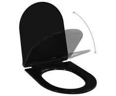 Klozeto sėdynė su Soft-close mechanizmu, juoda