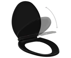 Klozeto sėdynė su Soft-close mechanizmu, juoda