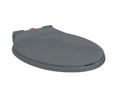 Klozeto sėdynė su soft-close mechanizmu, pilka, ovali