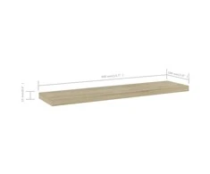 Knygų lentynos plokštės, 4vnt., ąžuolo, 40x10x1,5cm, MDP