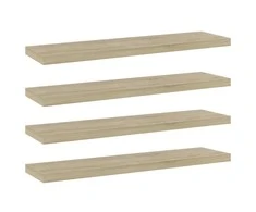 Knygų lentynos plokštės, 4vnt., ąžuolo, 40x10x1,5cm, MDP