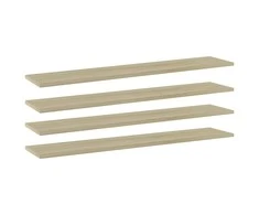 Knygų lentynos plokštės, 4vnt., ąžuolo, 100x20x1,5cm, MDP