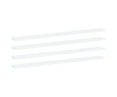 Knygų lentynos plokštės, 4vnt., baltos, 100x10x1,5cm, MDP