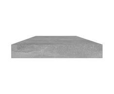 Knygų lentynos plokštės, 4vnt., betono pilkos, 40x10x1,5cm, MDP