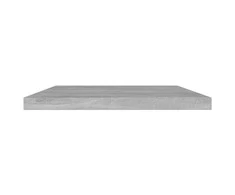 Knygų lentynos plokštės, 4vnt., betono pilkos, 60x10x1,5cm, MDP