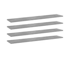 Knygų lentynos plokštės, 4vnt., betono, 100x20x1,5cm, MDP