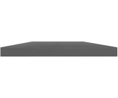 Knygų lentynos plokštės, 4vnt., pilkos, 60x10x1,5cm, MDP