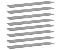 Knygų lentynos plokštės, 8vnt., betono, 100x20x1,5cm, MDP