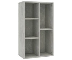 Knygų/šoninė spintelė, betono, 50x25x80cm, apdirbta mediena