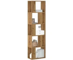 Knygų spinta, 5 aukštų, ąžuolo, 45x23,5x162,5cm, mediena