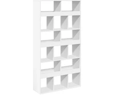 Knygų spinta, baltos spalvos, 100x33x187,5cm, apdirbta mediena