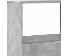Knygų spinta, betono pilka, 100x33x155,5cm, apdirbta mediena