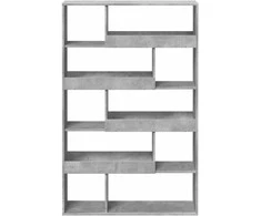 Knygų spinta, betono pilka, 100x33x156,5cm, apdirbta mediena