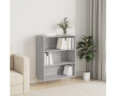 Knygų spinta, pilka ąžuolo, 69,5x32,5x90cm, apdirbta mediena