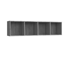 TV staliukas Knygų/televizoriaus spintelė, pilka, 143x30x36cm, mediena